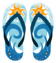 Male Beach Flip Flops Sticker