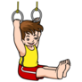 Male Gymnast Cartoon Sticker