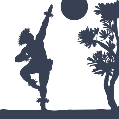 Male Hula Dancer Sticker