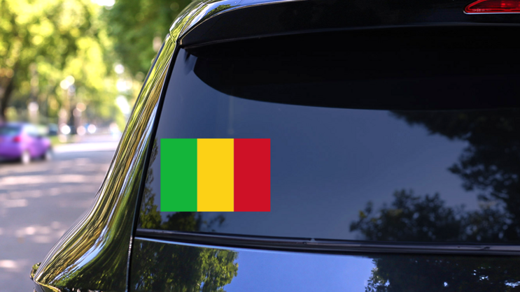 Mali Flag Sticker on a Rear Car Window (New) example