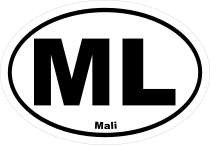 Mali Ml Oval Sticker