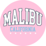 Malibu, California Pink Sticker