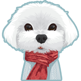 Maltese Dog Portrait Sticker