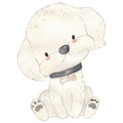 Maltese Illustration Sticker