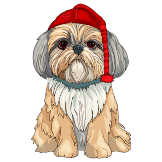 Maltese Shih Tzu Hat Sticker