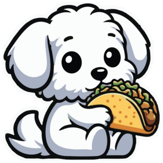 Maltese Taco Sticker