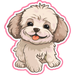 Maltipoo Pink Sticker