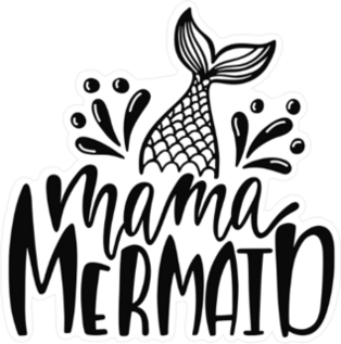 Mama Mermaid Transfer Sticker