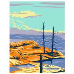 Mammoth Hot Springs, Wyoming Sticker