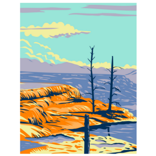 Mammoth Hot Springs, Wyoming Sticker