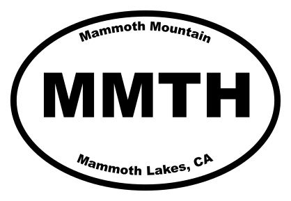 Mammoth Mountain Oval Sticker
