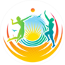 Man And Woman Playing Volleyball On The Beach Sticker