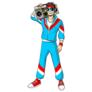 Man Boombox Cartoon 80s-90s Sticker