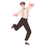 Man Dancing Charleston At 1920s Gatsby Party Sticker
