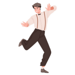 Man Dancing Charleston At 1920s Gatsby Party Sticker