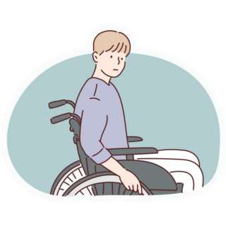 Man In Wheelchair Illustrations Sticker