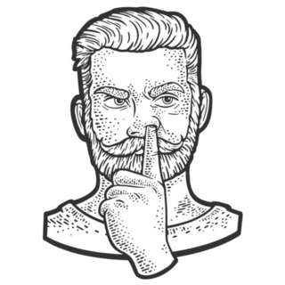 Man Picking His Nose Sketch Sticker