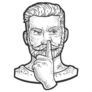 Man Picking His Nose Sketch Sticker