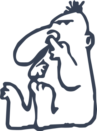 Man Picking His Nose Sticker