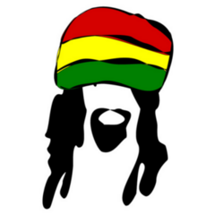 Man With Dreadlocks Reggae Hat Jamaica Sticker