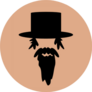 Man With Long Beard And Hat Jewish Man Sticker