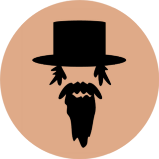 Man With Long Beard And Hat Jewish Man Sticker