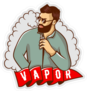 Man With Vape Cloud Sticker