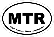 Manchester, New Hampshire Oval Stickers