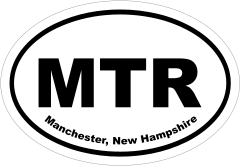 Manchester, New Hampshire Oval Stickers