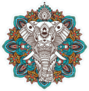 Mandala Boho Elephant Sticker