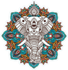 Mandala Boho Elephant Sticker