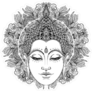 Mandala Buddha Face Sticker