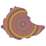 Mandala Ethiopia Sticker