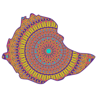 Mandala Ethiopia Sticker