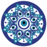 Mandala Greek Evil Eye Symbol Of Protection Blue Sticker