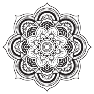 Mandala Round Ornament Pattern Sticker