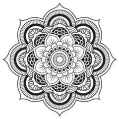 Mandala Round Ornament Pattern Sticker