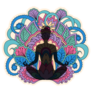 Mandalas And Flowers Yoga Sticker