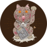 Maneki Neko Zombie Cat Sticker