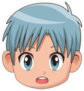 Manga Anime Boy With Grey Hair Sticker