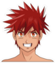 Manga Anime Male With Red Hair And Eyes Sticker