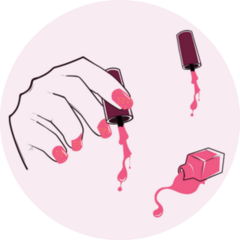 Manicure And Pedicure Art Illustration Sticker