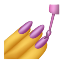 Manicure Emoji. Beautiful Pink Nails Sticker