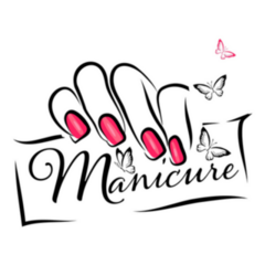 Manicure Nail Salon Lettering Sticker