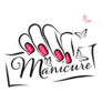 Manicure Nail Salon Lettering Sticker