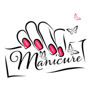 Manicure Nail Salon Lettering Sticker
