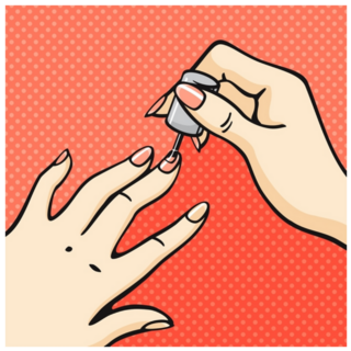 Manicure Pop Art Sticker