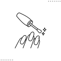 Manicure Three Fingers And Brush Icon Sticker