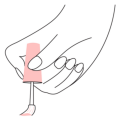 Manicured Nails In Pink Line Drawing Sticker 