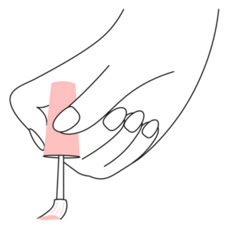 Manicured Nails In Pink Line Drawing Sticker 